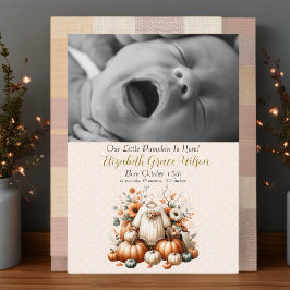 Cartão De Festividades Nossa Pequena Foto De Abóbora