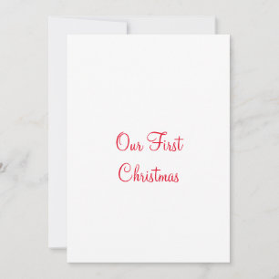 Cartão De Festividades Nossa primeira foto da família de nomes de adição 