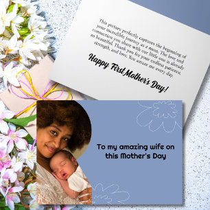 Cartão De Festividades Nossa primeira foto do Dia de as mães