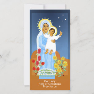Cartão De Festividades Nossa Senhora Auxiliadora dos Cristãos
