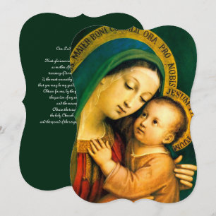 Cartão De Festividades Nossa Senhora de Bom Conselheiro com Oração