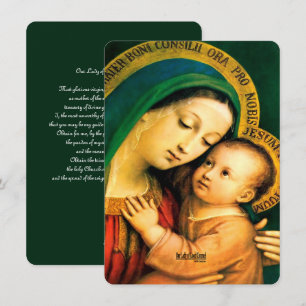 Cartão De Festividades Nossa Senhora de Bom Conselheiro com Oração