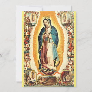 Cartão De Festividades Nossa Senhora de Guadalupe Arte Radiante