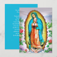 Nossa Senhora de Guadalupe Floral com Oração