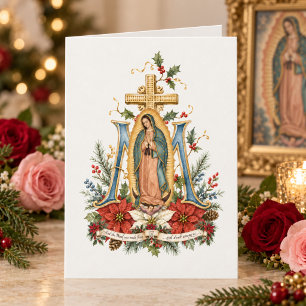 Cartão De Festividades Nossa Senhora de Guadalupe Natal Católico