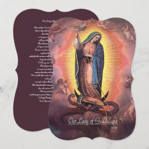 Cartão De Festividades Nossa Senhora de Guadalupe Rev 12 com memorandos