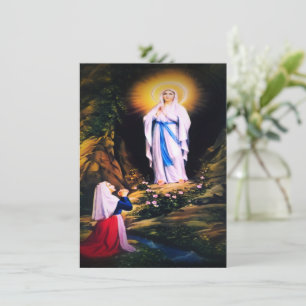 Cartão De Festividades Nossa Senhora de Lourdes com Oração