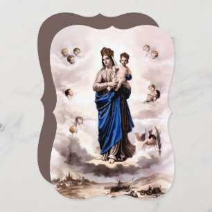 Cartão De Festividades Nossa Senhora de Prompt Sucor BW com Oração