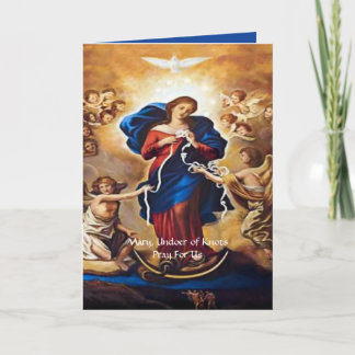 Cartão De Festividades Nossa Senhora Undoer of Knoyer Prayer