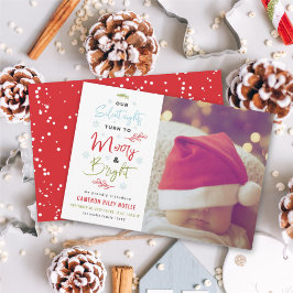 Cartão De Festividades Nossas Noites Silenciosas Vêm Para A Feliz E A Fot