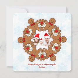 Cartão De Festividades Nosso 1º Natal Mandala Biscoito de Gengibre Foto F
