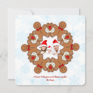 Cartão De Festividades Nosso 1º Natal Mandala Biscoito de Gengibre Foto F