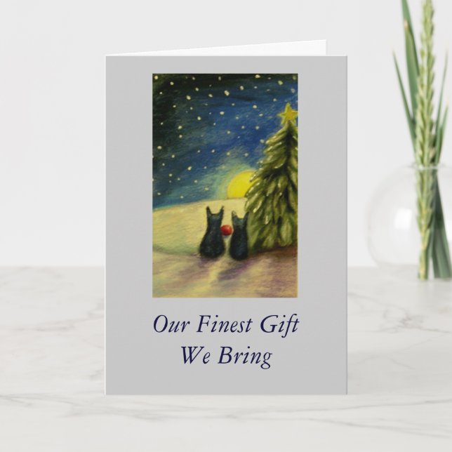 Cartão De Festividades Nosso presente que mais fino nós trazemos (Frente)