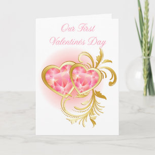 Cartão De Festividades Nosso primeiro Dia de os namorados