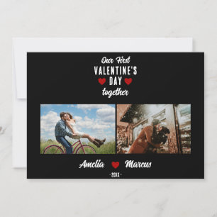Cartão De Festividades Nosso Primeiro Dia dos Namorados Juntos 2 Fotos Pr
