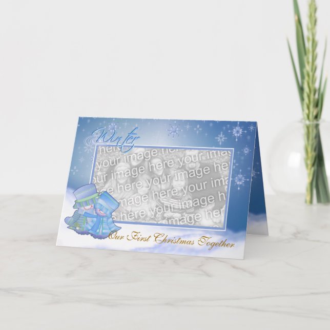 Cartão De Festividades Nosso Primeiro Natal (Frente)