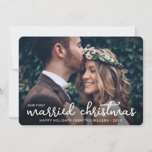 Cartão De Festividades Nosso Primeiro Natal Casados Recém-Casados 2 Foto