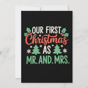 Cartão De Festividades Nosso Primeiro Natal Como Casal Sr E Sra Casais Xm