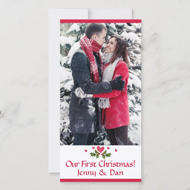 Cartão De Festividades Nosso Primeiro Natal - Foto - Férias Planas (Frente)