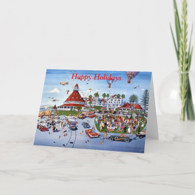 CARTÃO DE FESTIVIDADES NOSTALGIA, HOTEL DEL CORONADOCALIFORNIA (Frente)