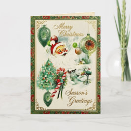Cartão De Festividades Nostálgico Kitschmas