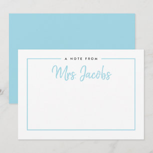 Cartão De Festividades Nota com Moldura Cores Personalizadas Papel de Car