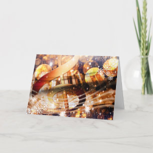 Cartão De Festividades nota de música mágica professor de piano feriado f