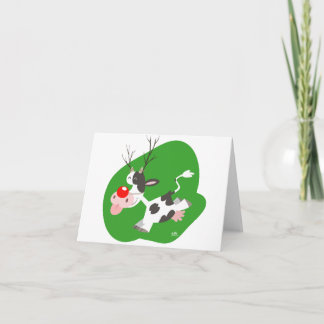 Cartão De Festividades Notecard de renas de Natal