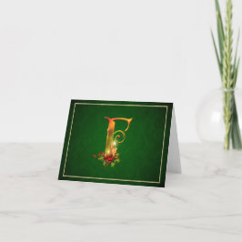 Cartão De Festividades Notecard Natal brilhando velas acesas inicialmente