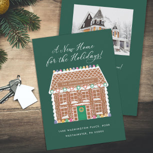 Cartão De Festividades Nova Casa para a Casa de Biscoito de Natal das Fes