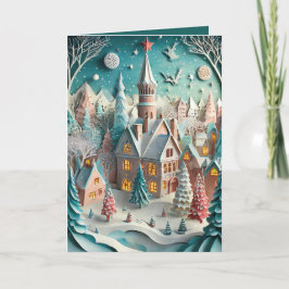 Cartão De Festividades Nova Inglaterra para o Natal