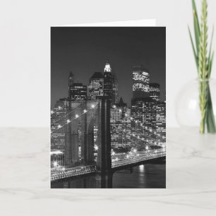 Cartão De Festividades Nova Iorque preta & branca