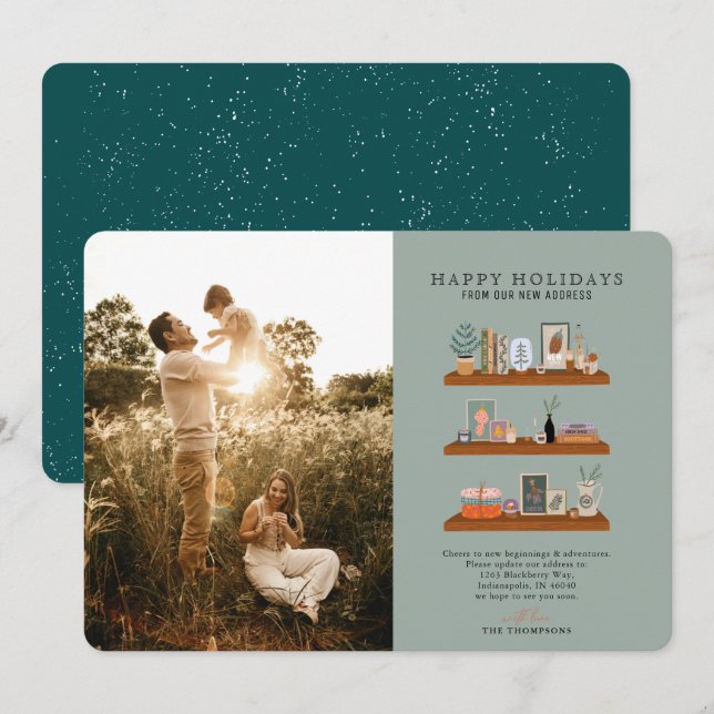 Cartão De Festividades Nova prateleira doméstica - Foto do lançamento ver (Frente/Verso)