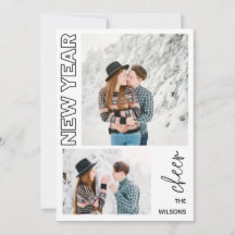 novo ano cheque elegante multifoto