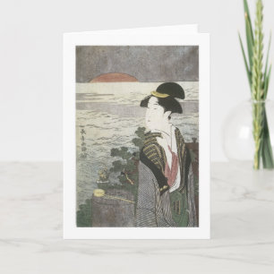 Cartão De Festividades Novo ano nascer do sol, Choki, 1795