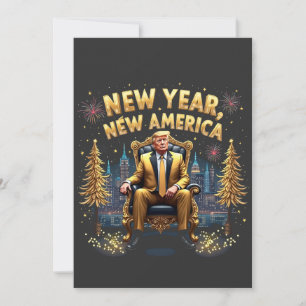 Cartão De Festividades Novo Ano Nova América Orgulhosa Maga Trump Inaugur