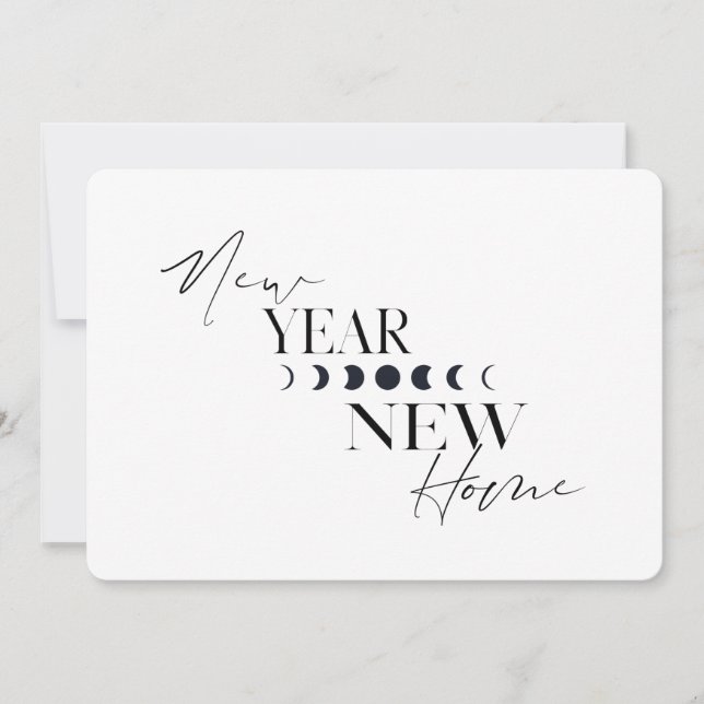 Cartão De Festividades Novo Ano Novo Feriado Doméstico Movido (Frente)