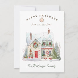 Cartão De Festividades Novo endereço de mudança de Natal