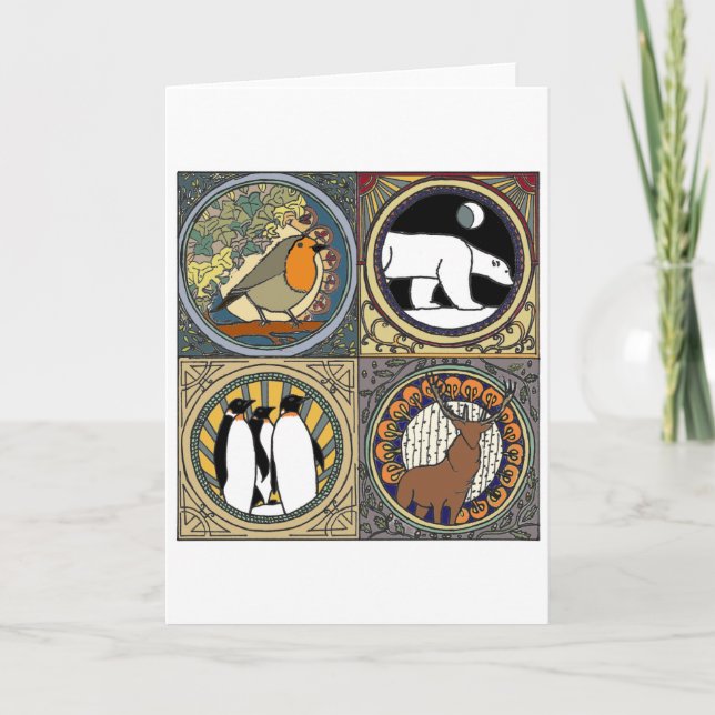 Cartão De Festividades Novo Inverno (Frente)