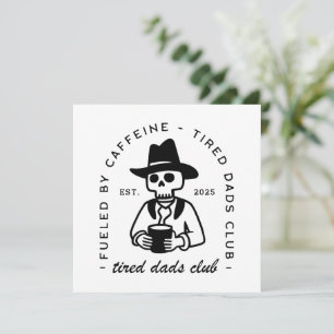 Cartão De Festividades Novo papai de cama data personalizada do clube de