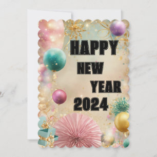 Cartão De Festividades "Novos Começos: Desejando um Feliz Ano Novo!"