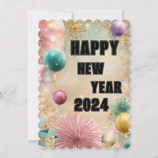 Cartão De Festividades  " Novos Começos: Desejando um Feliz Ano Novo!"