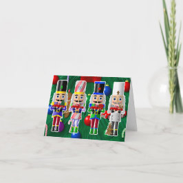 Cartão De Festividades Nozes de Natal com Pequenos Caminhões Vermelhos