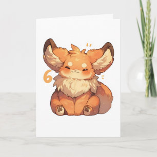 Cartão De Festividades Número Seis Animal Kawaii Anime