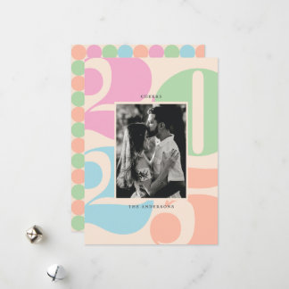 Cartão De Festividades Números Coloridos Negros Animam Foto de Ano Novo