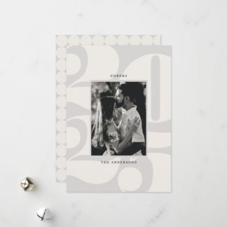 Cartão De Festividades Números de Negrito Animam Foto de Ano Novo