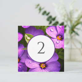 Cartão De Festividades Números de tabela borda floral