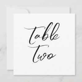 Cartão De Festividades Números de tabela borda floral simples elegante