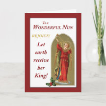 Nun Christmas Vintage Angel no Red Blown