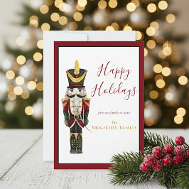 Cartão De Festividades Nutcracker Classic Holiday Christmas Red 